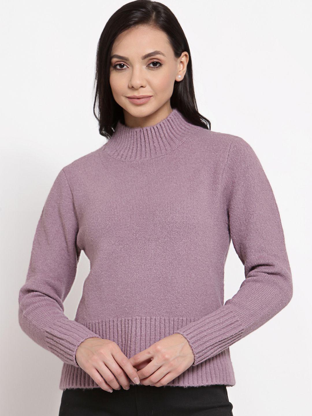 mode by red tape women mauve pullover sweater