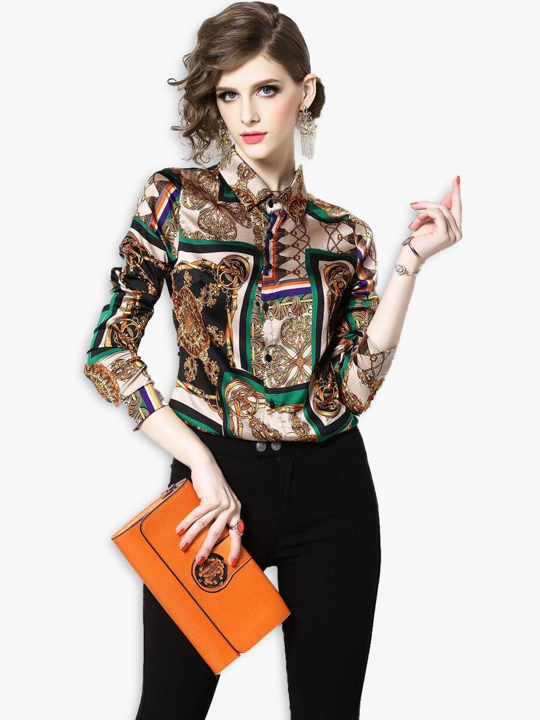 jc collection women multicoloured opaque printed casual shirt