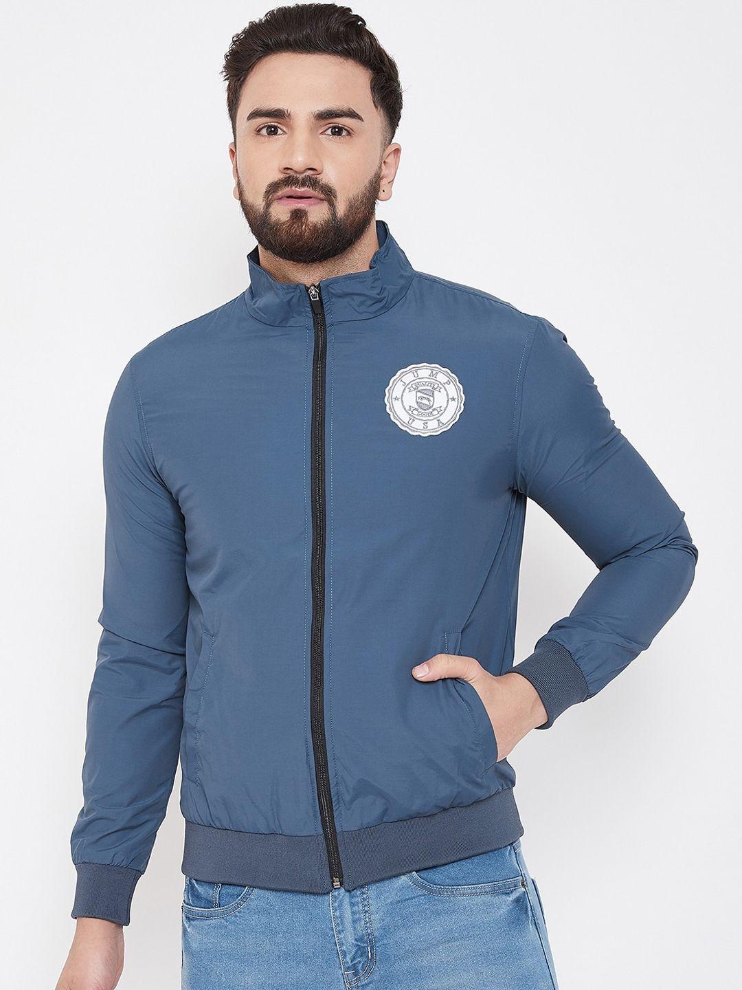 jump usa men blue bomber jacket