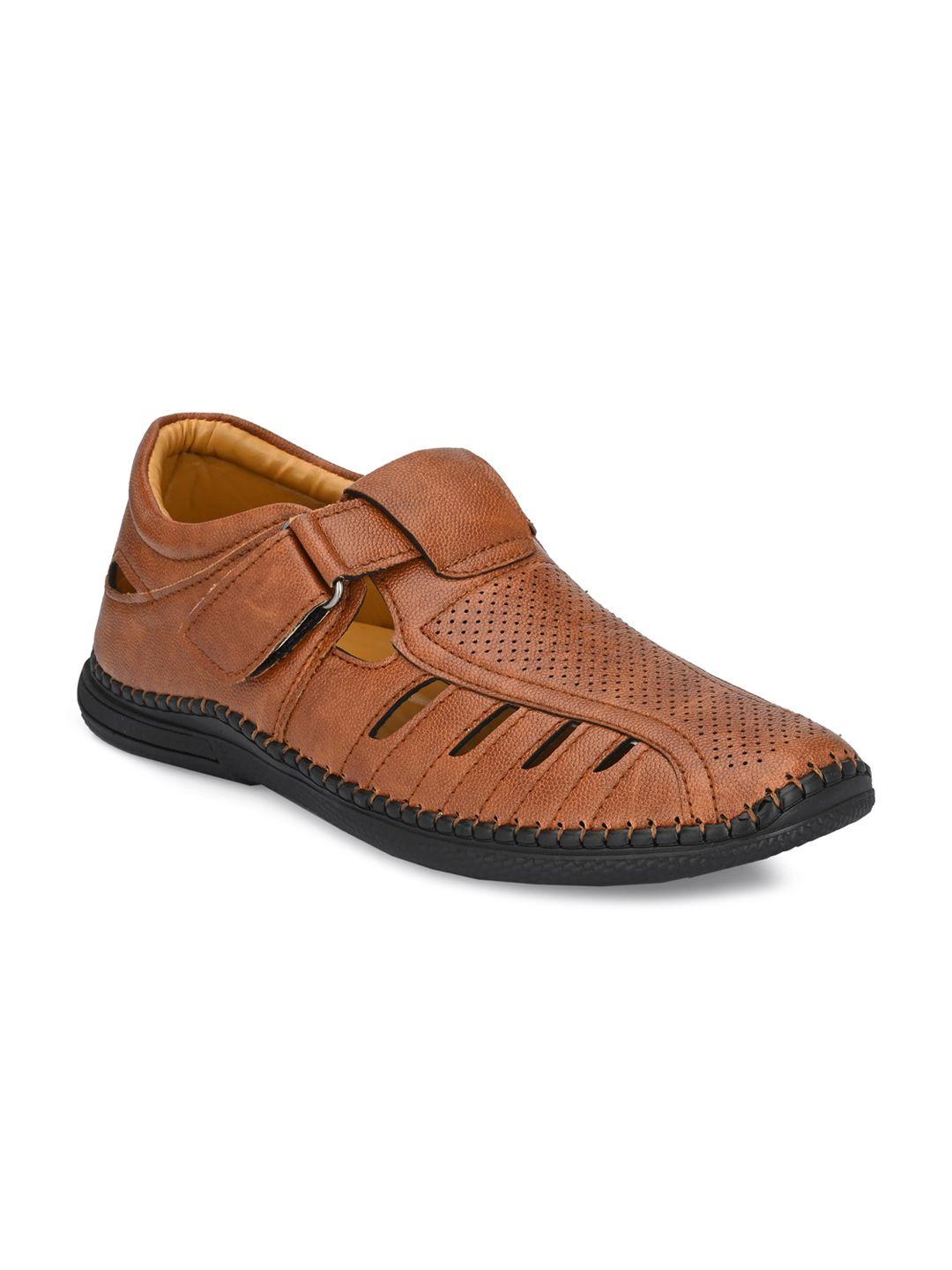 the roadster lifestyle co men tan brown shoe-style sandals