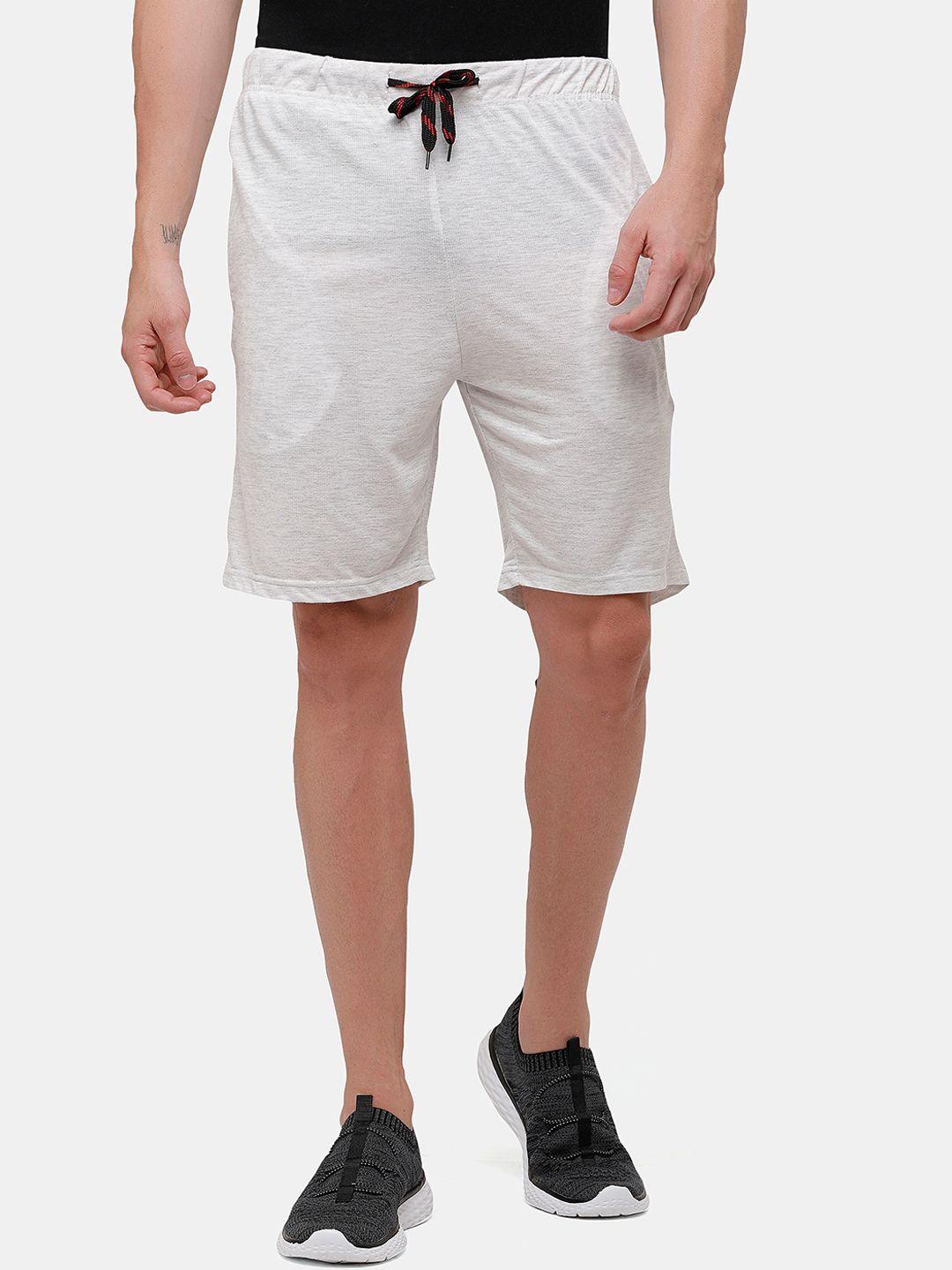 ardeur men off white cotton regular shorts