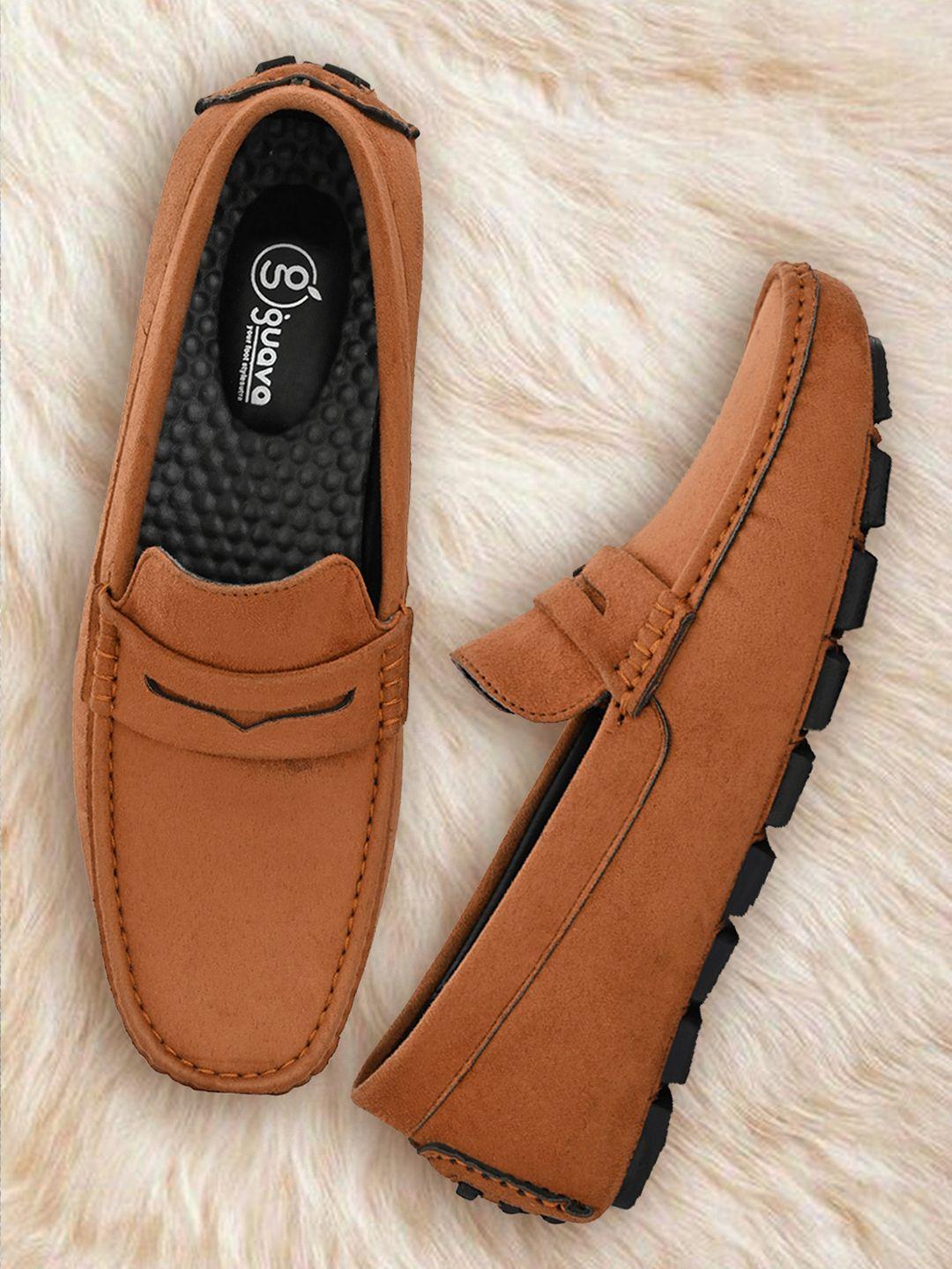 guava men tan driving shoes