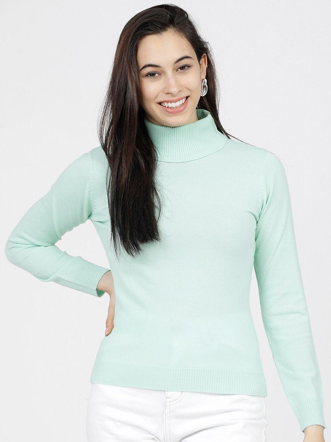 tokyo talkies women sea green pullover