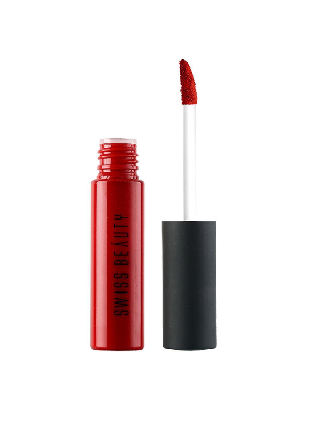 swiss beauty soft matte liquid lip cream - crimson red 27