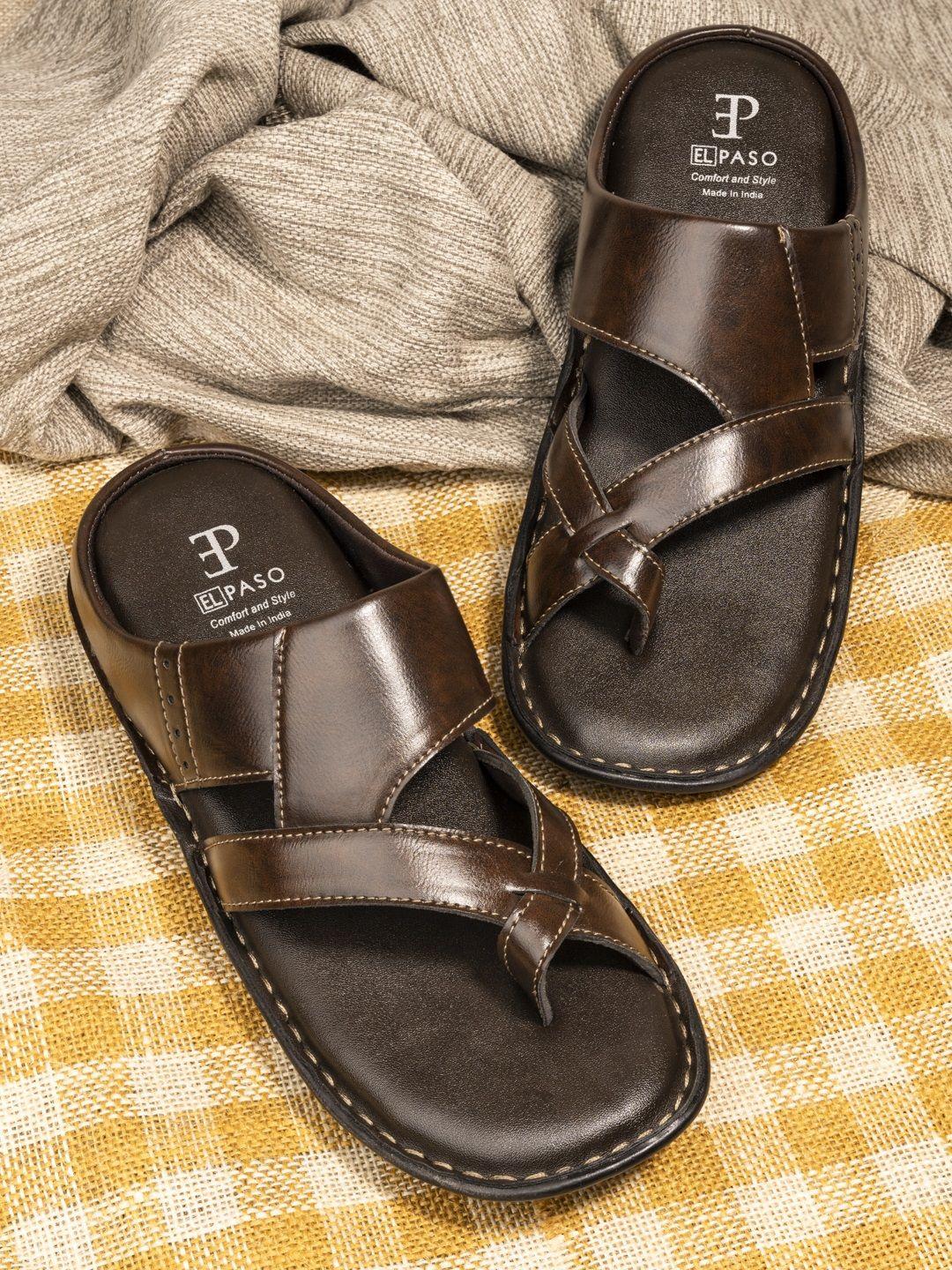 el paso men brown comfort sandals