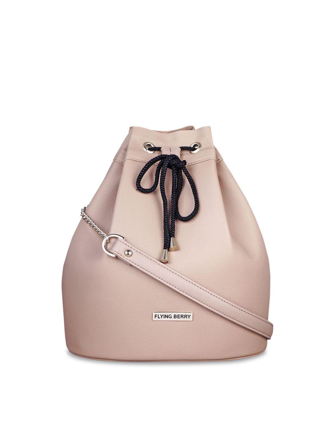 flying berry mauve pu bucket sling bag