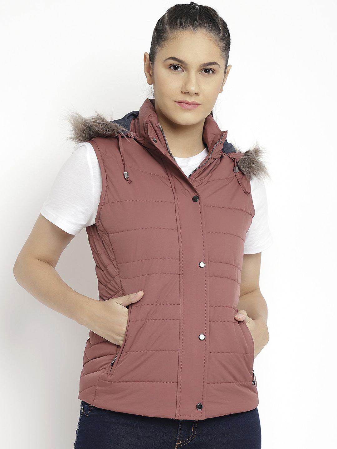 lure urban women pink parka jacket