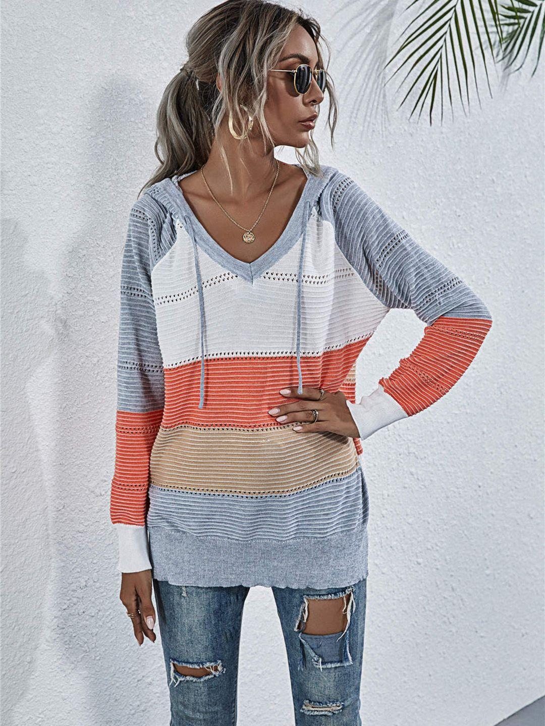 urbanic women multicoloured colourblocked pullover