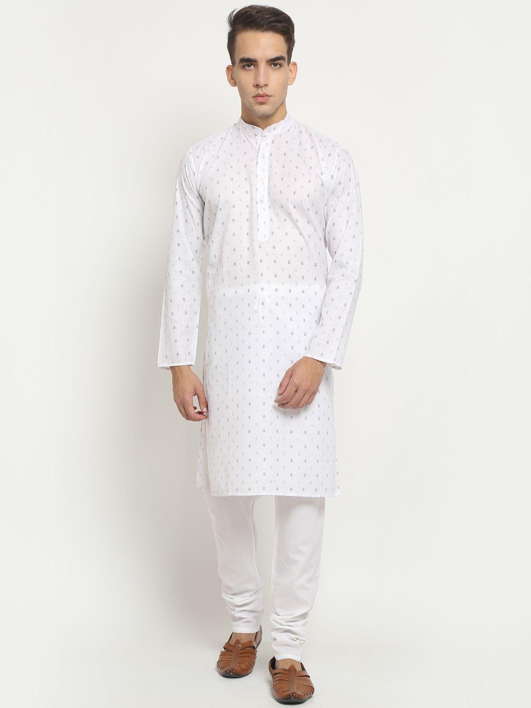 neudis men white embroidered chikankari indie prints handloom kurta