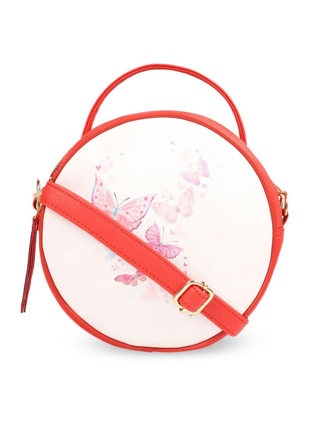 bagsy malone white pu full moon sling bag