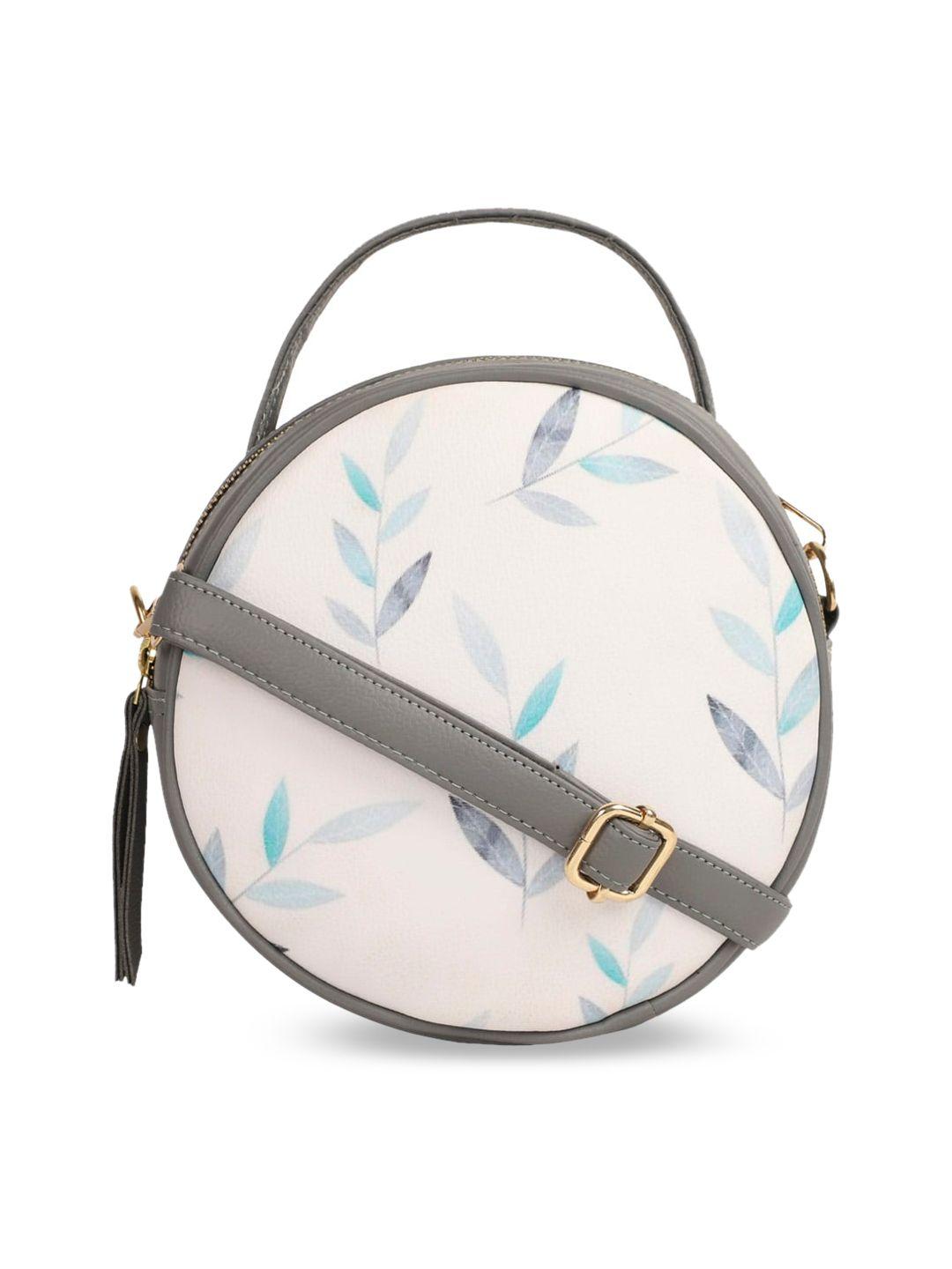 bagsy malone grey floral pu bowling sling bag