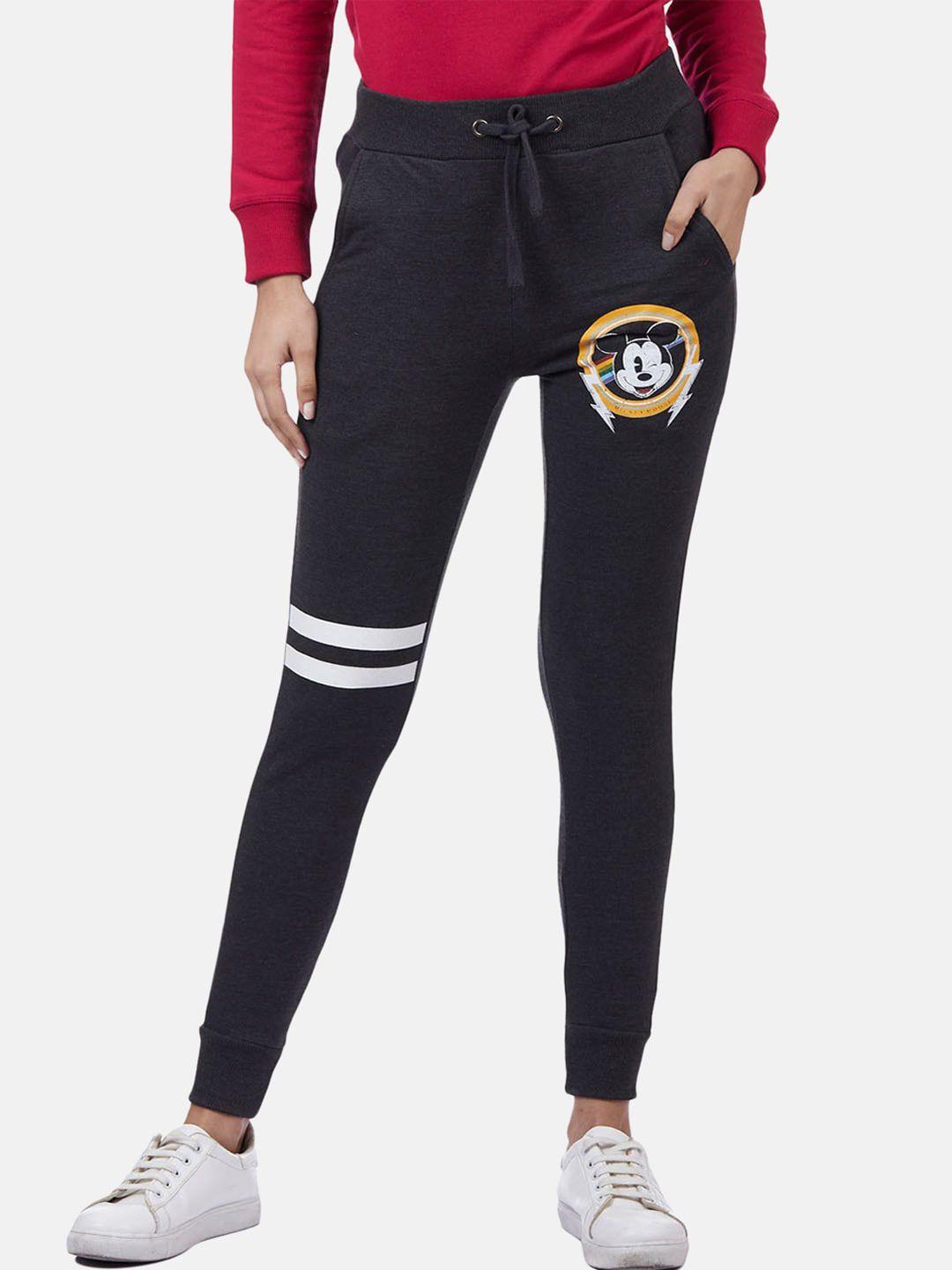 free authority women grey solid mickey & friends joggers