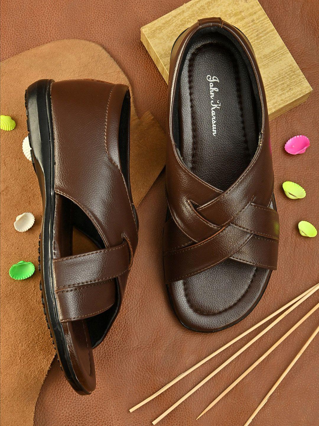 john karsun men brown comfort sandals