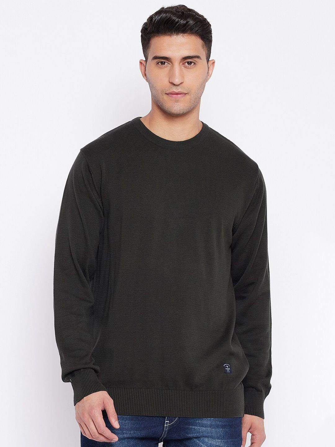 cantabil men olive green pullover