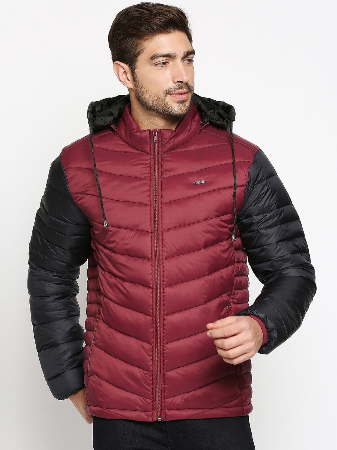 zeel men maroon puffer jacket