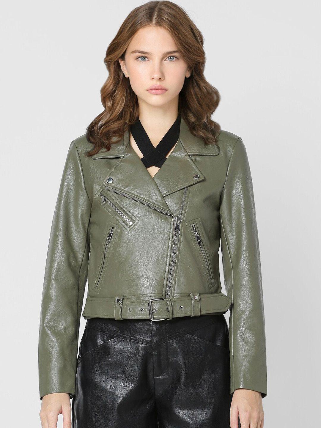 only women green colourblocked longline tailored jacket