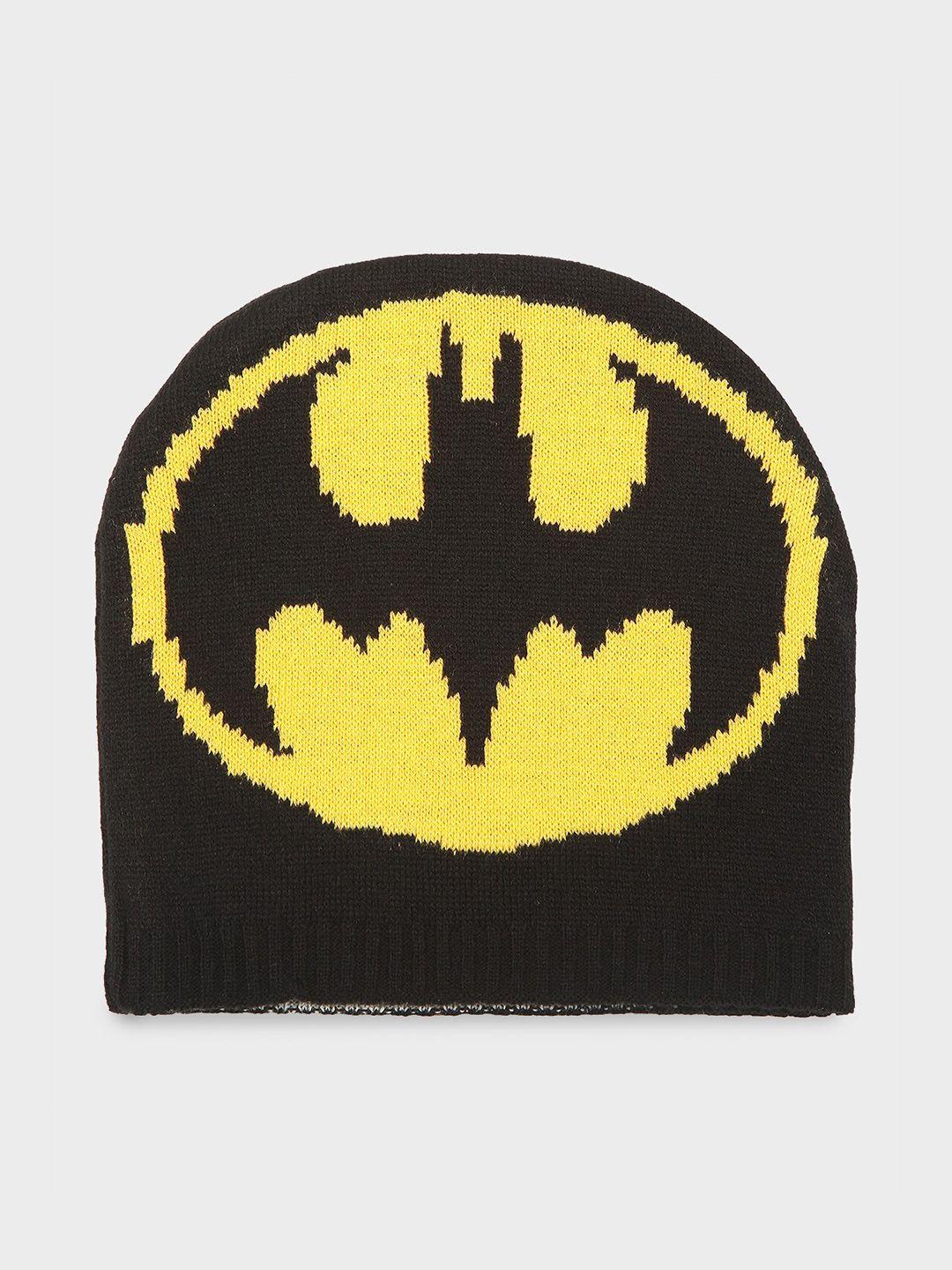 free authority men black & yellow batman self design beanie