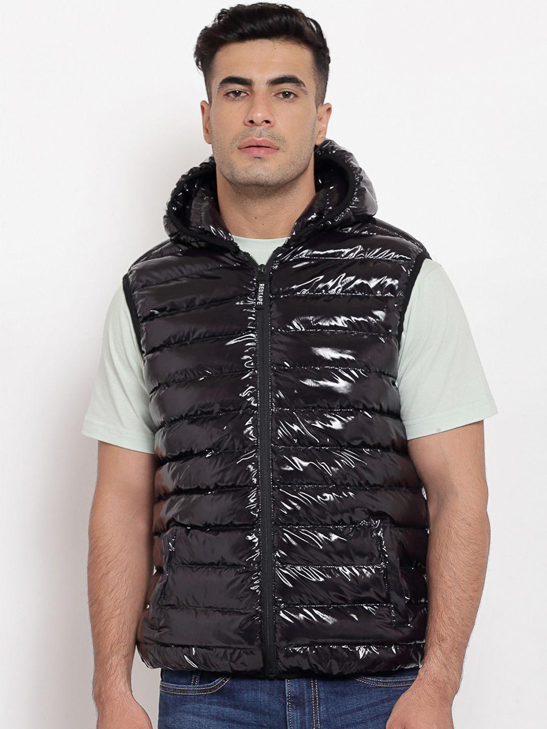 red tape men black padded sleeveless jacket