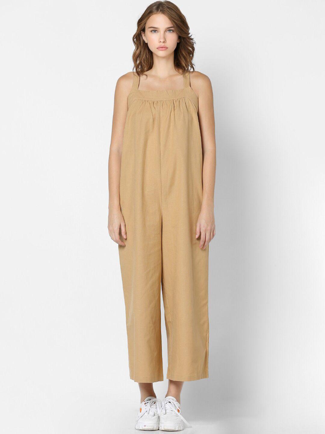 only beige basic jumpsuit