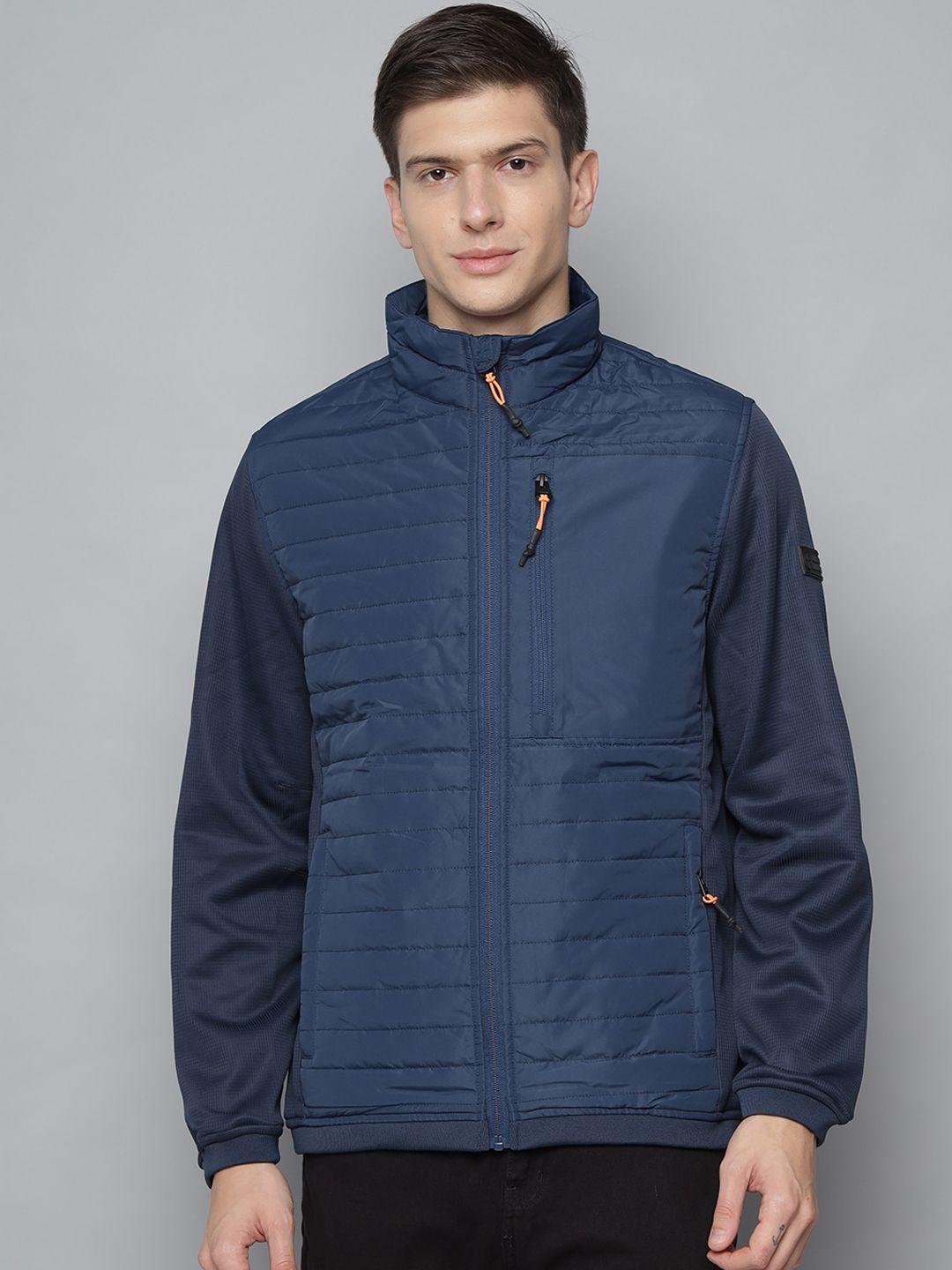 lindbergh men navy blue lightweight padded jacket