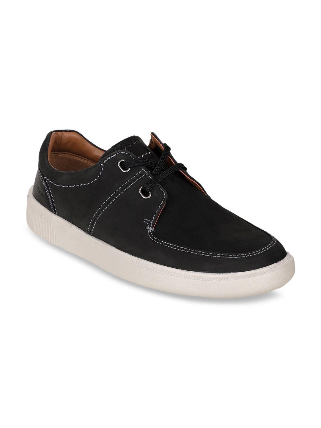 clarks men black suede sneakers