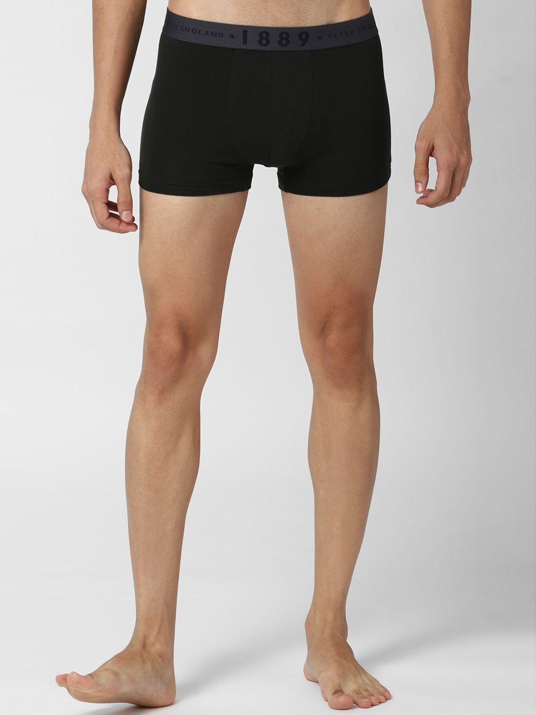 peter england men black solid trunks piwtgn9156038