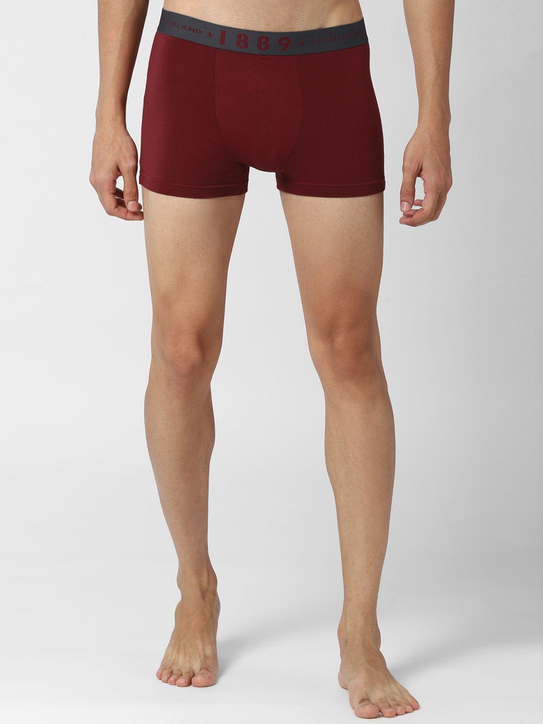 peter england men maroon solid trunk - piwtaopy9156040