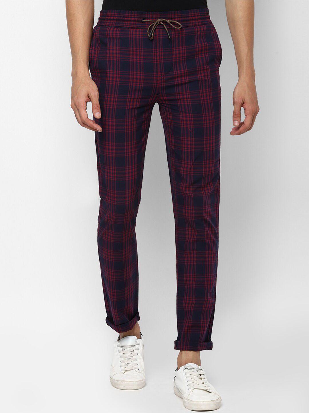 forever 21 men red checked trousers