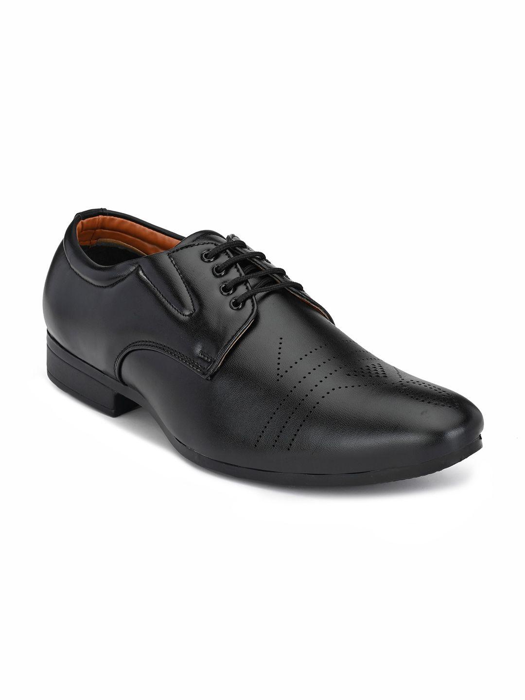 rl rocklin men men black textured formal derbys