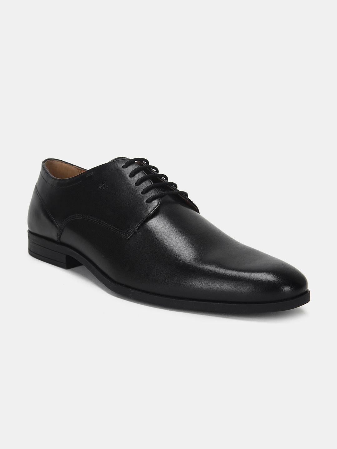 arrow men black solid formal derbys