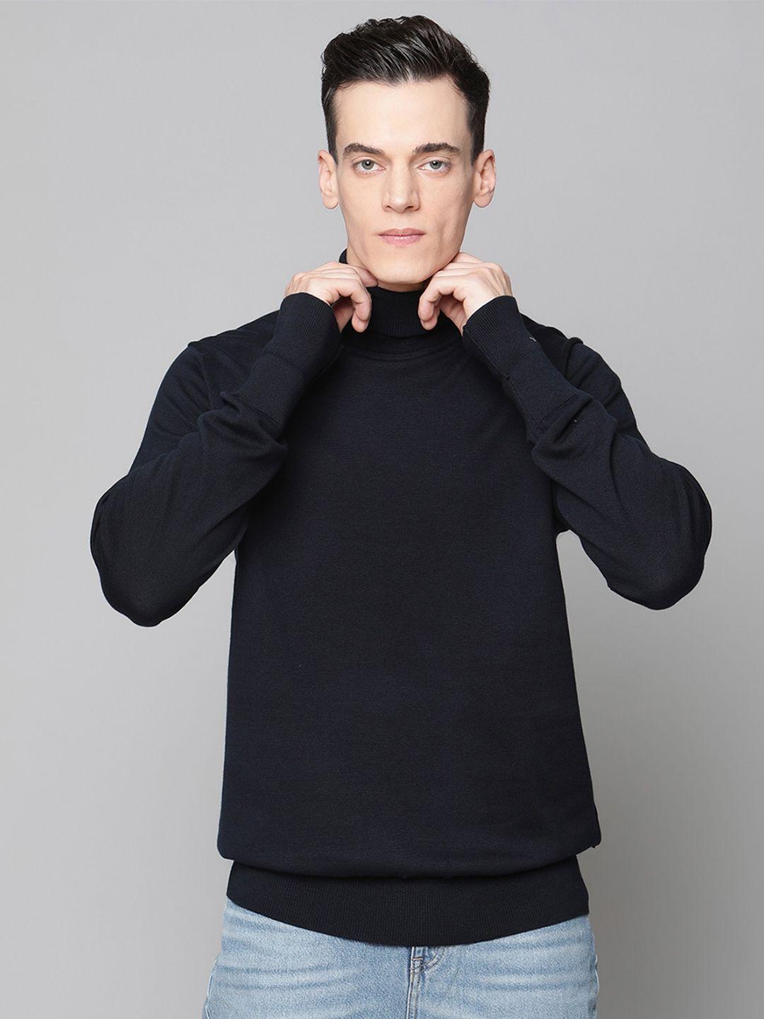 ben sherman men navy blue oraganic cotton pullover sweater