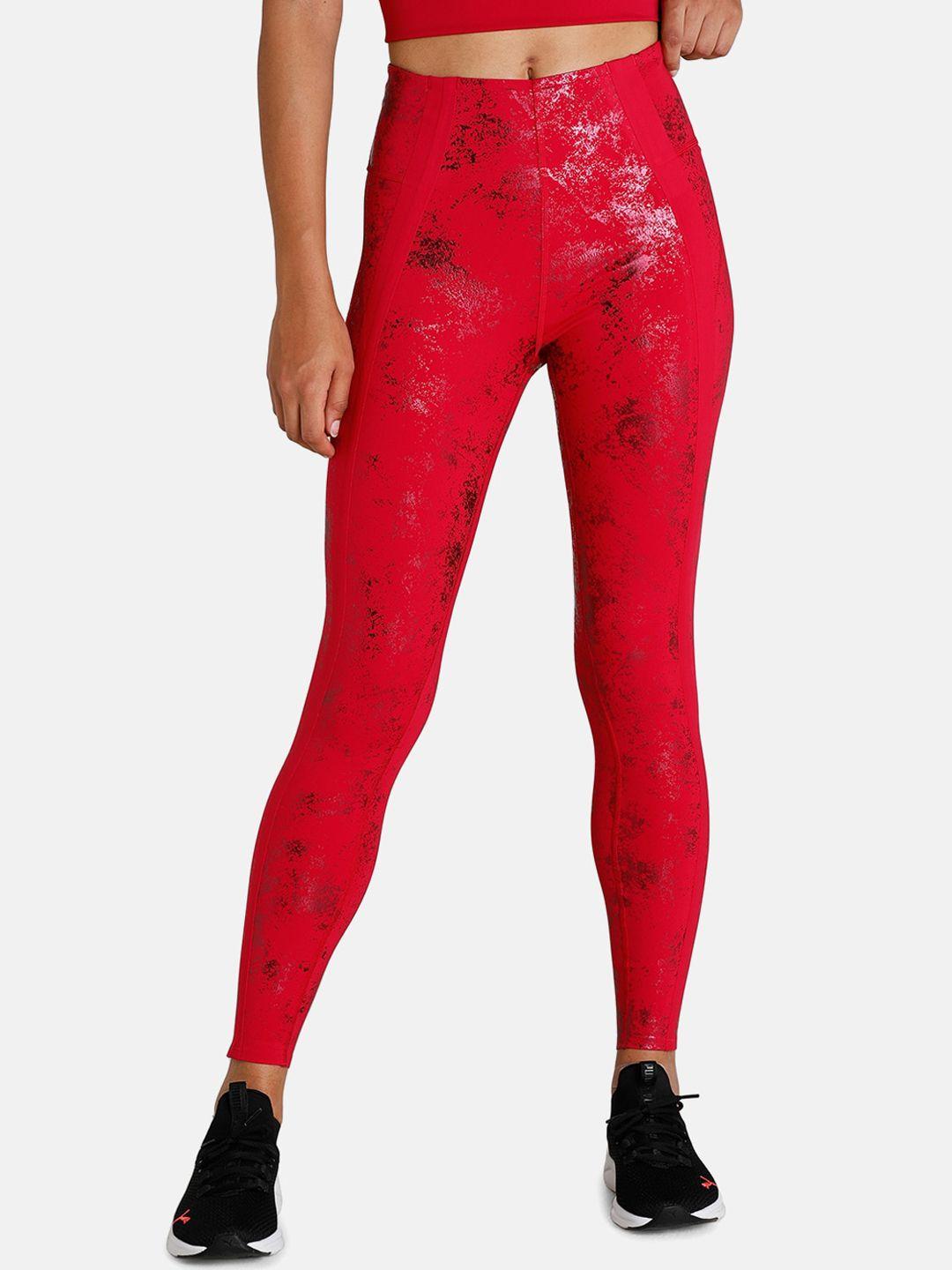 puma women red ellavate eversculpt slim tights