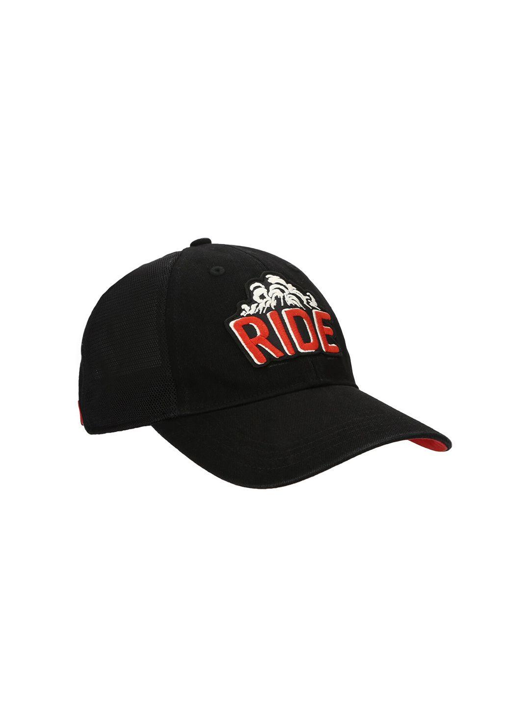 royal enfield unisex black & red printed baseball cap