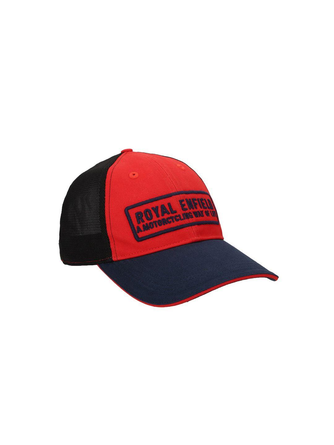 royal enfield unisex red & blue trucker cap