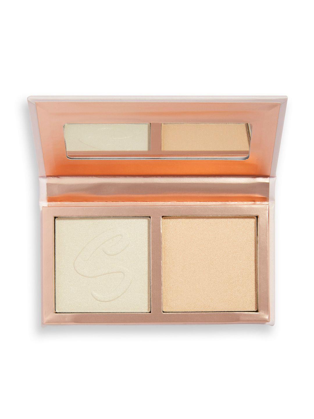 makeup revolution london x soph face duo sugar frosting highlighter palatte