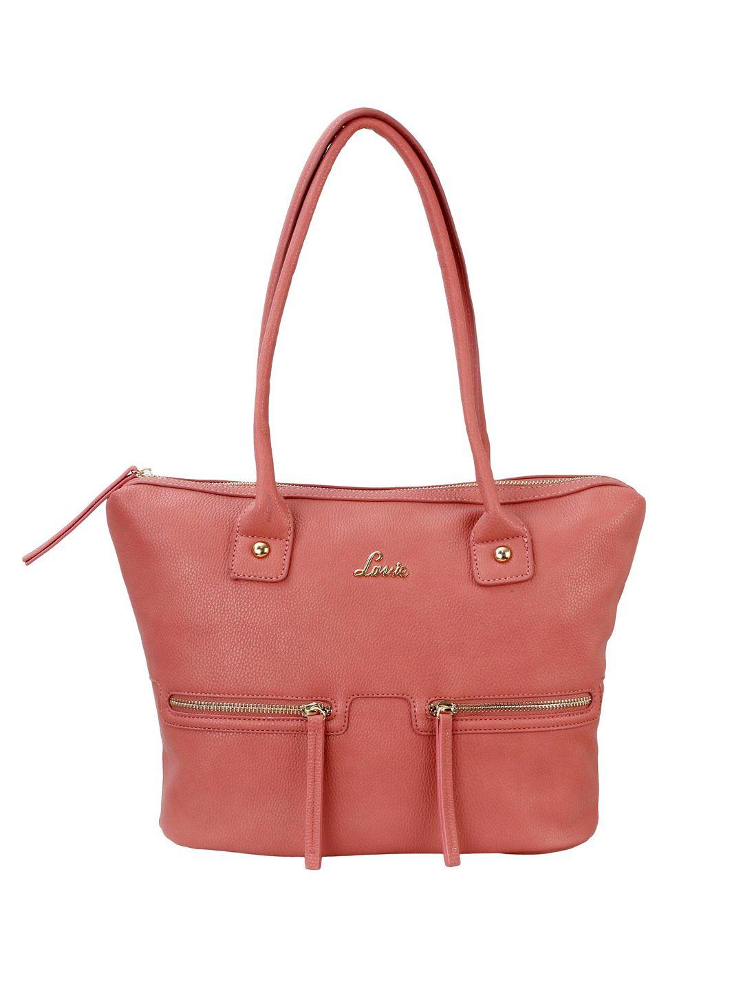 lavie pink solid xoxo med ew structured shoulder bag