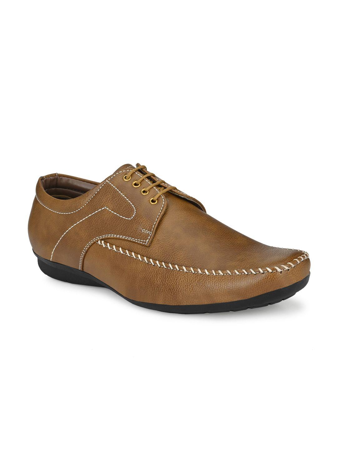 rl rocklin men tan brown solid formal derbys