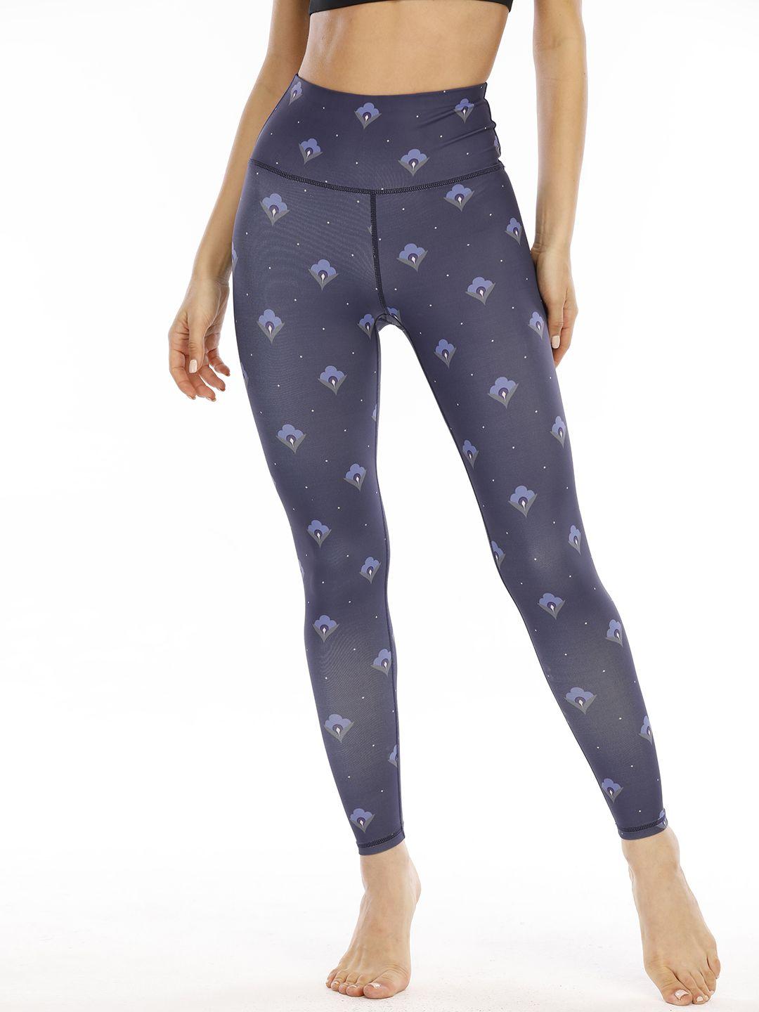 urbanic women navy blue printed leggings