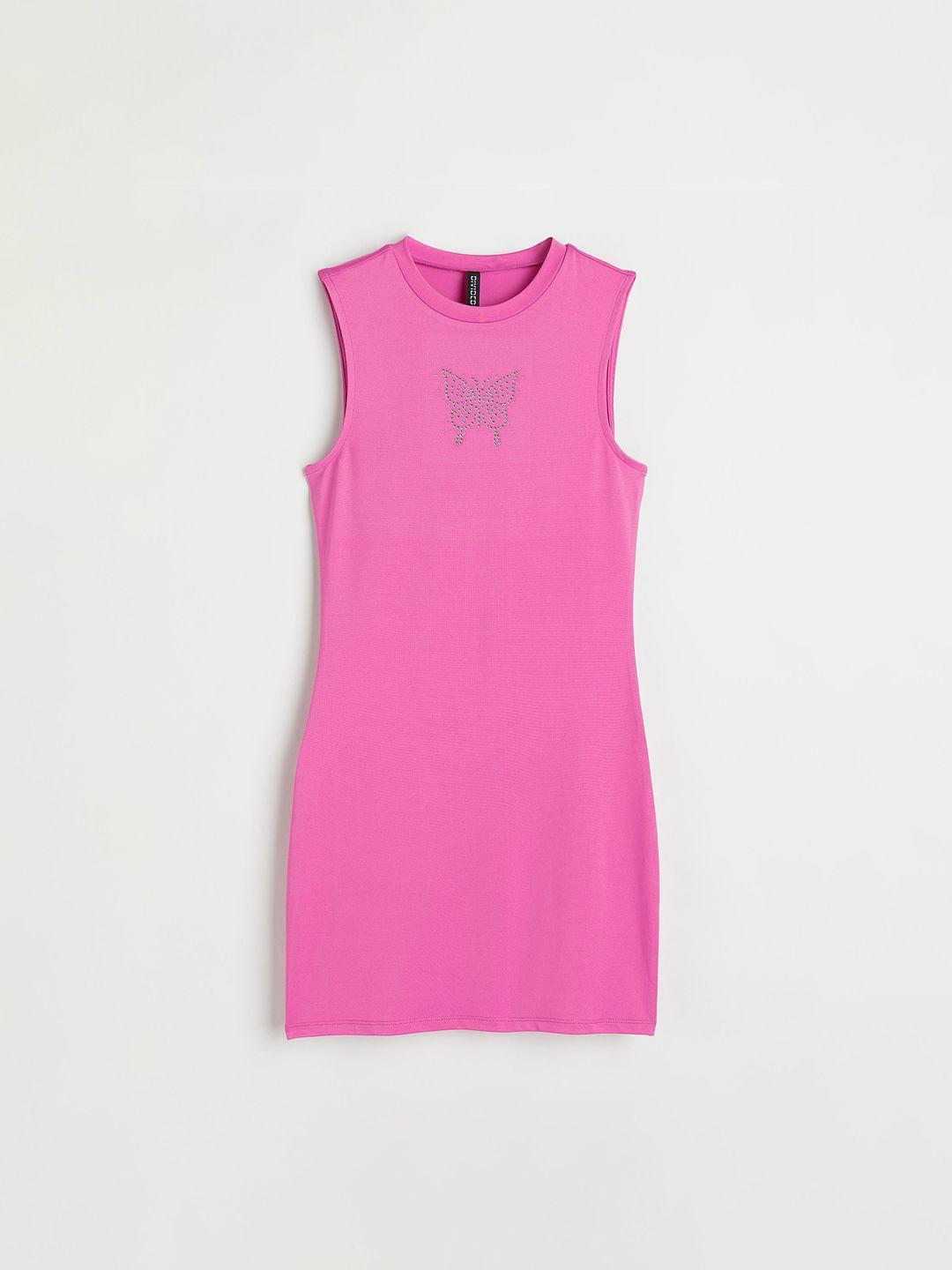 h&m girls pink sleeveless dress