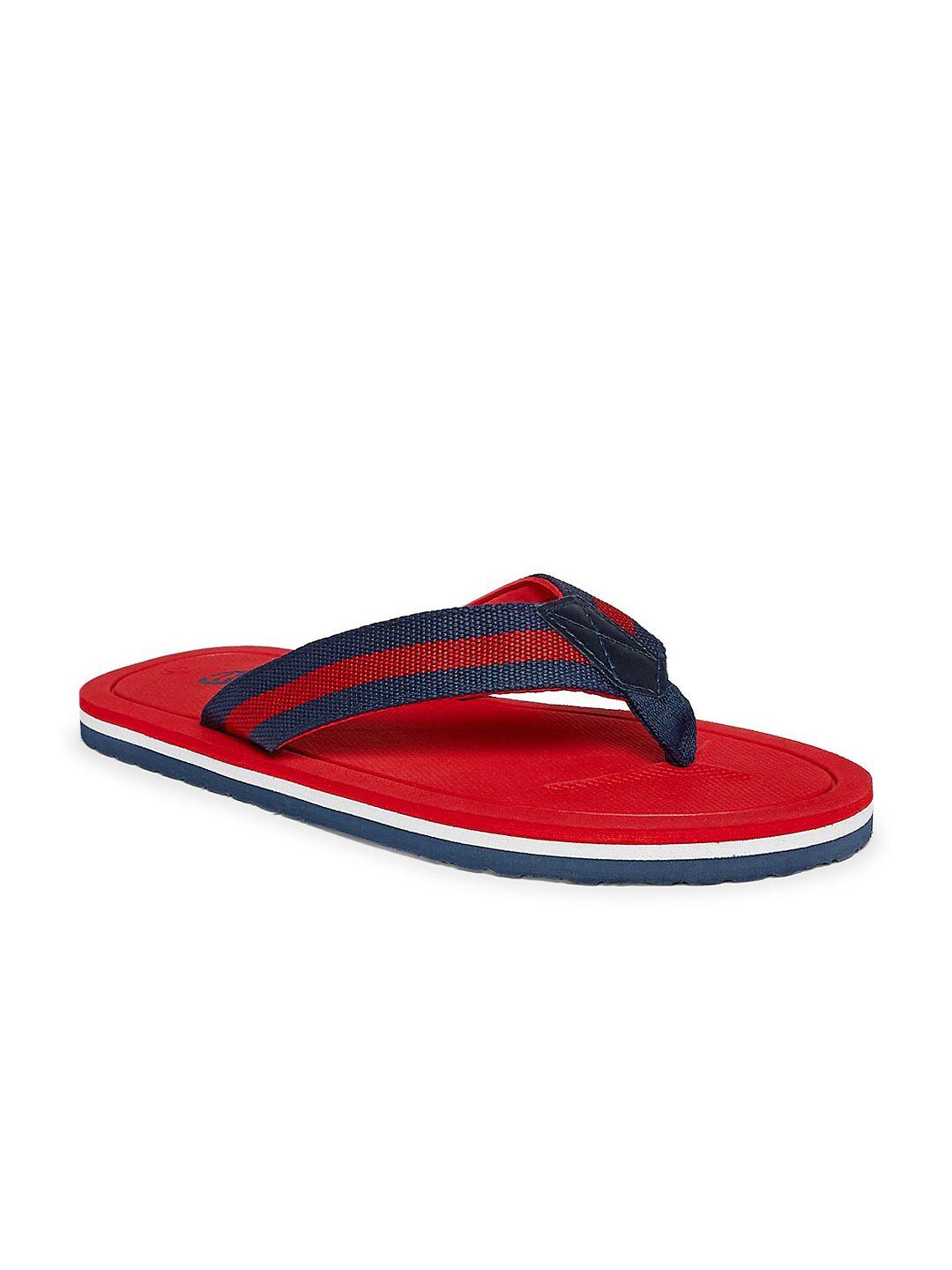 ajile by pantaloons men red & navy blue colourblocked slip-on