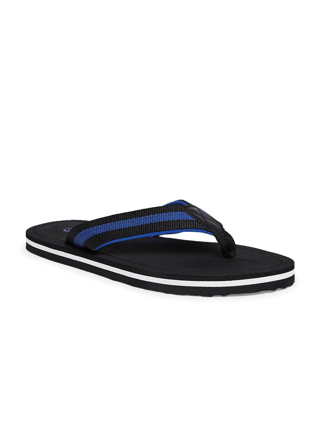 ajile by pantaloons men blue & black colourblocked slip-on