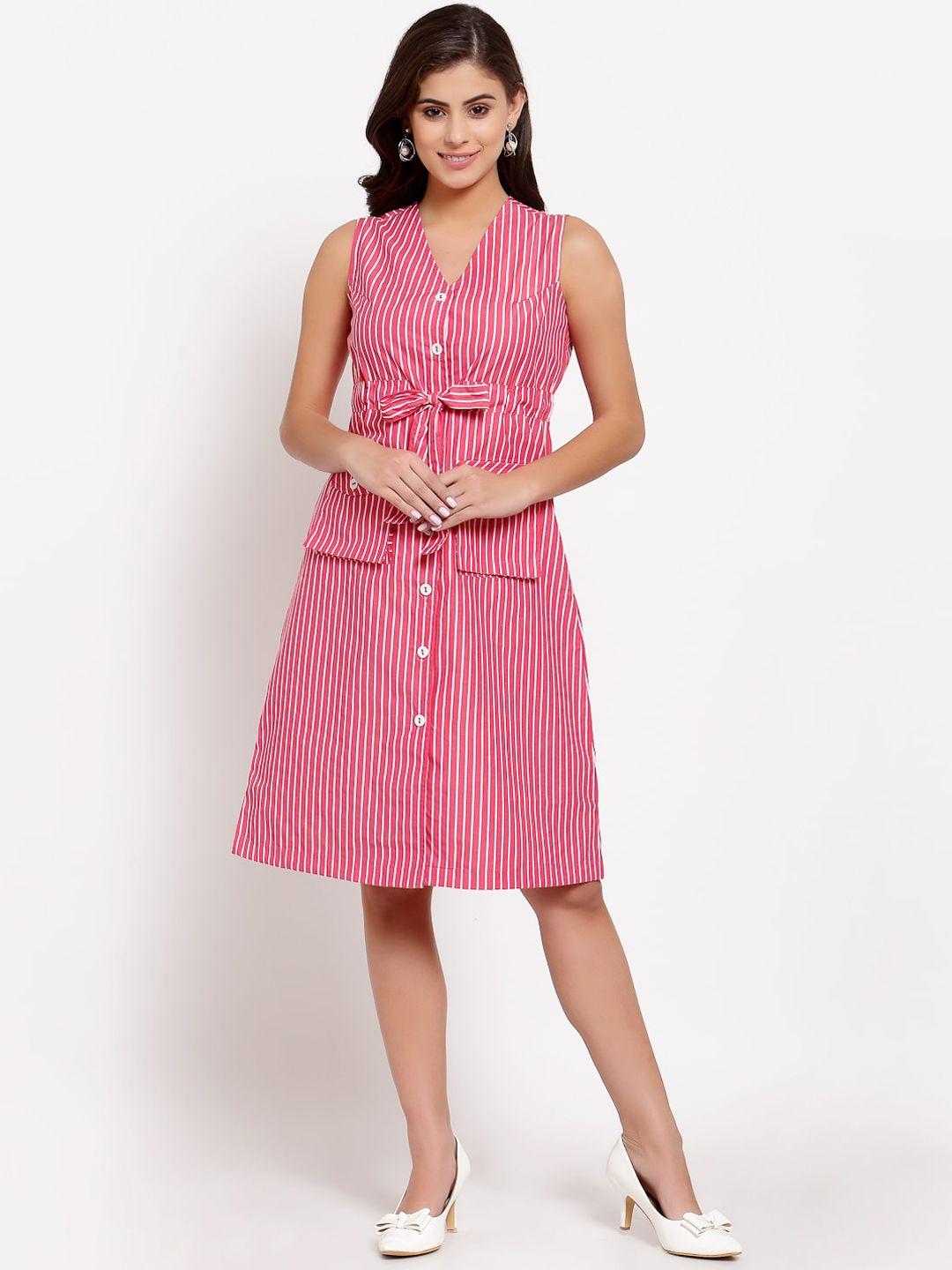 style quotient red striped dress