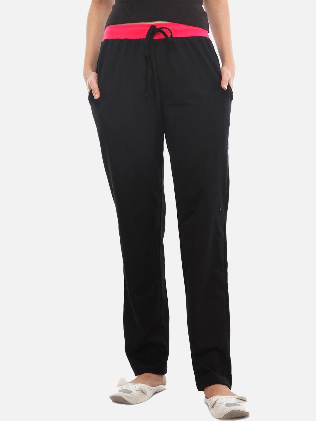 nite flite women black solid pyjama