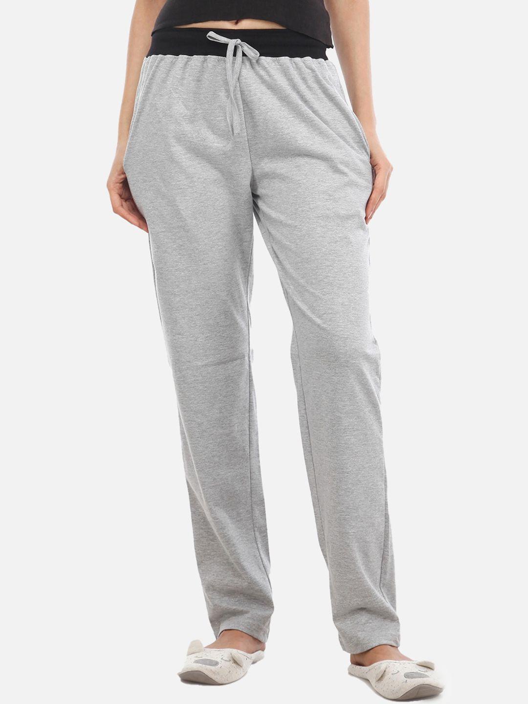 nite flite women grey cotton heather pyjama