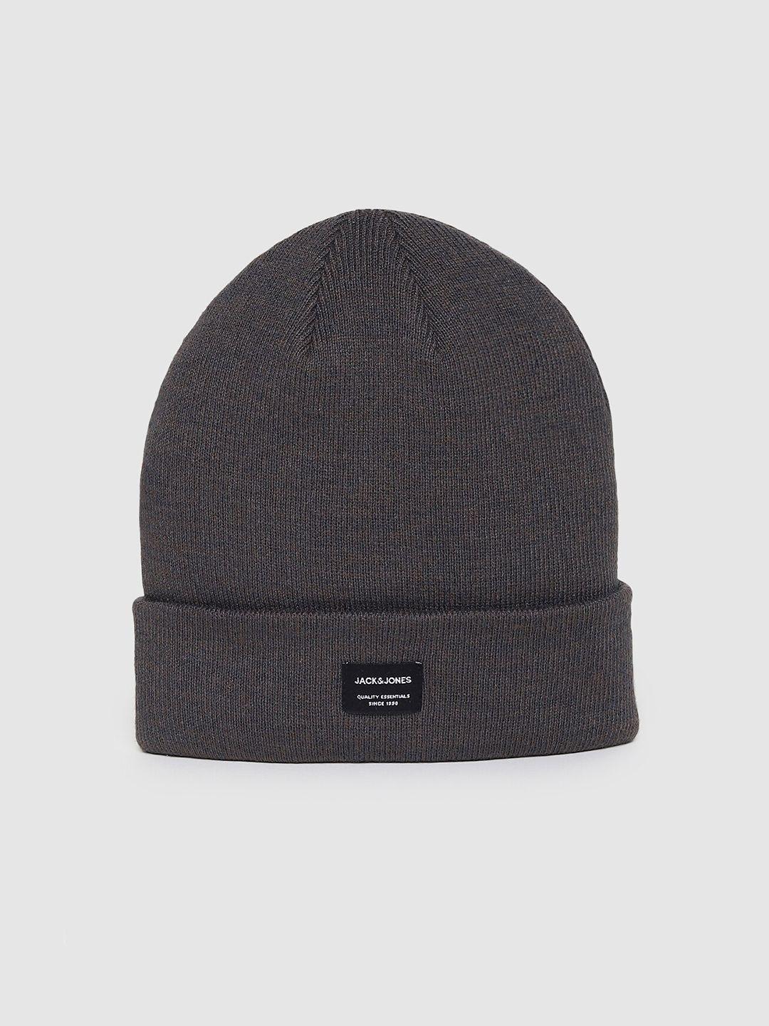 jack & jones men charcoal beanie