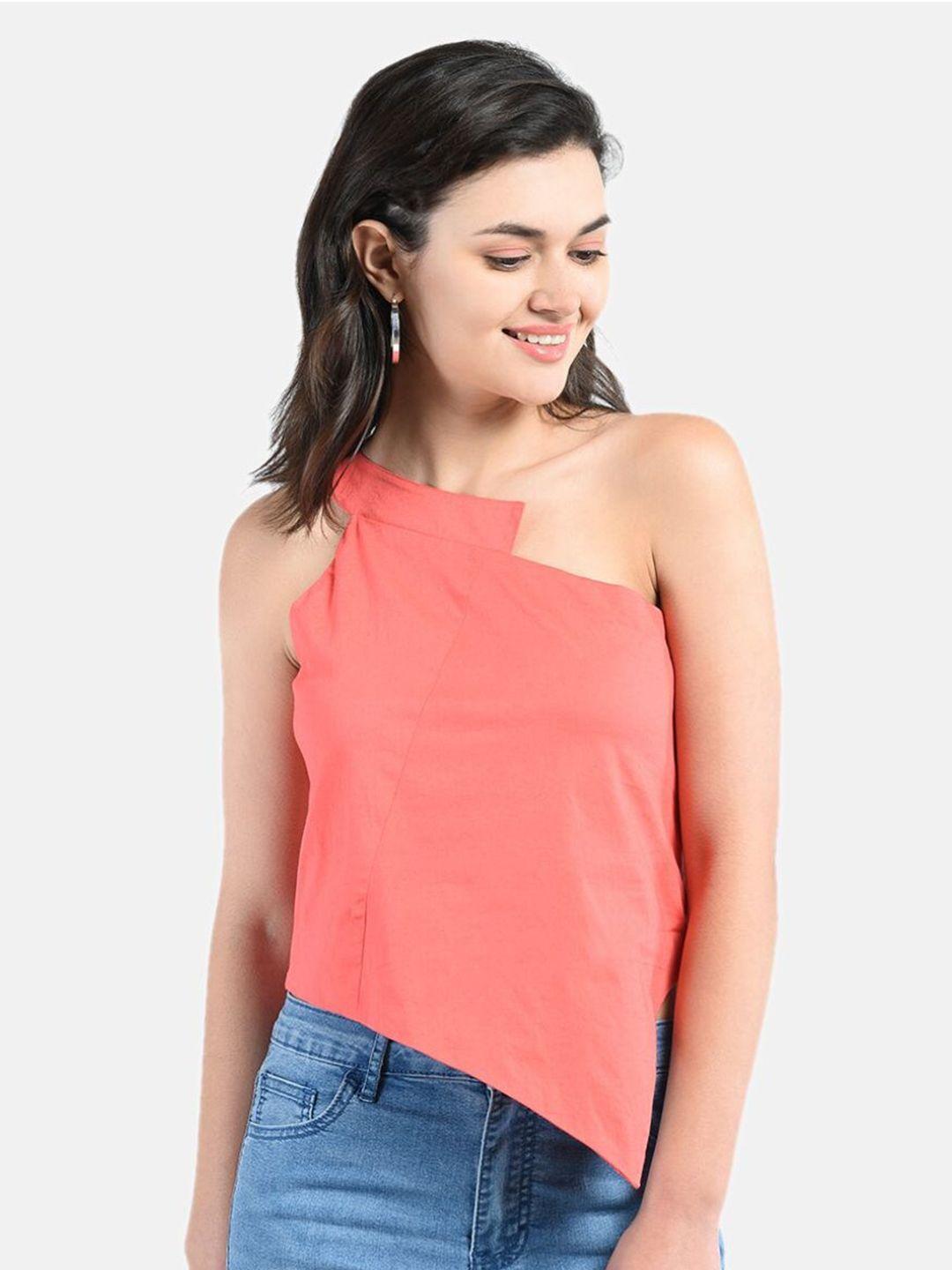 aara orange one shoulder regular top