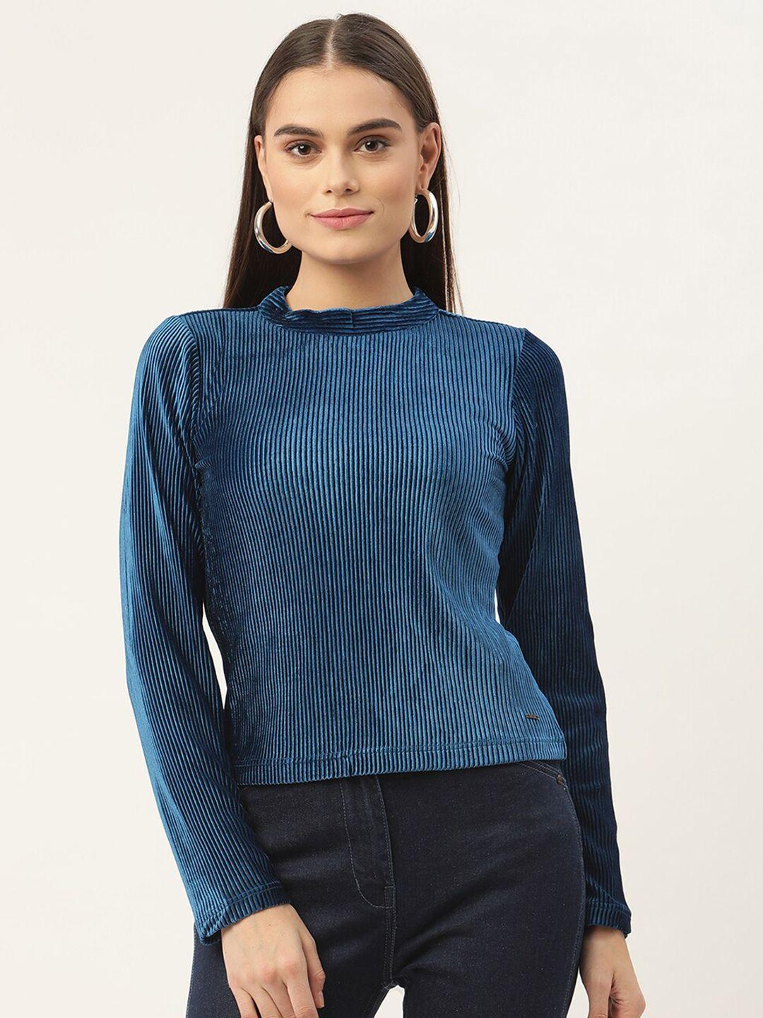 elle blue regular top