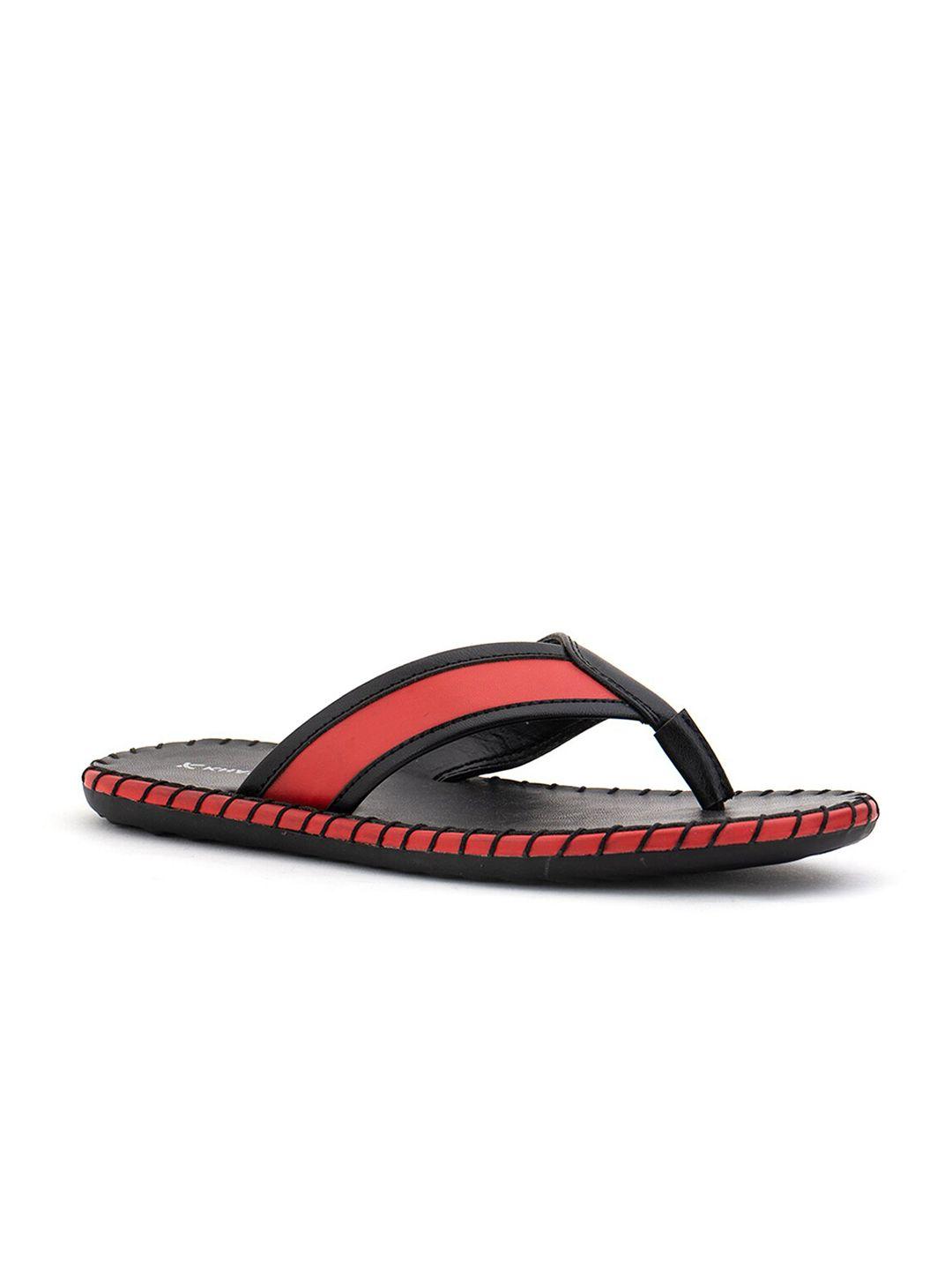 khadims men black & red comfort sandals