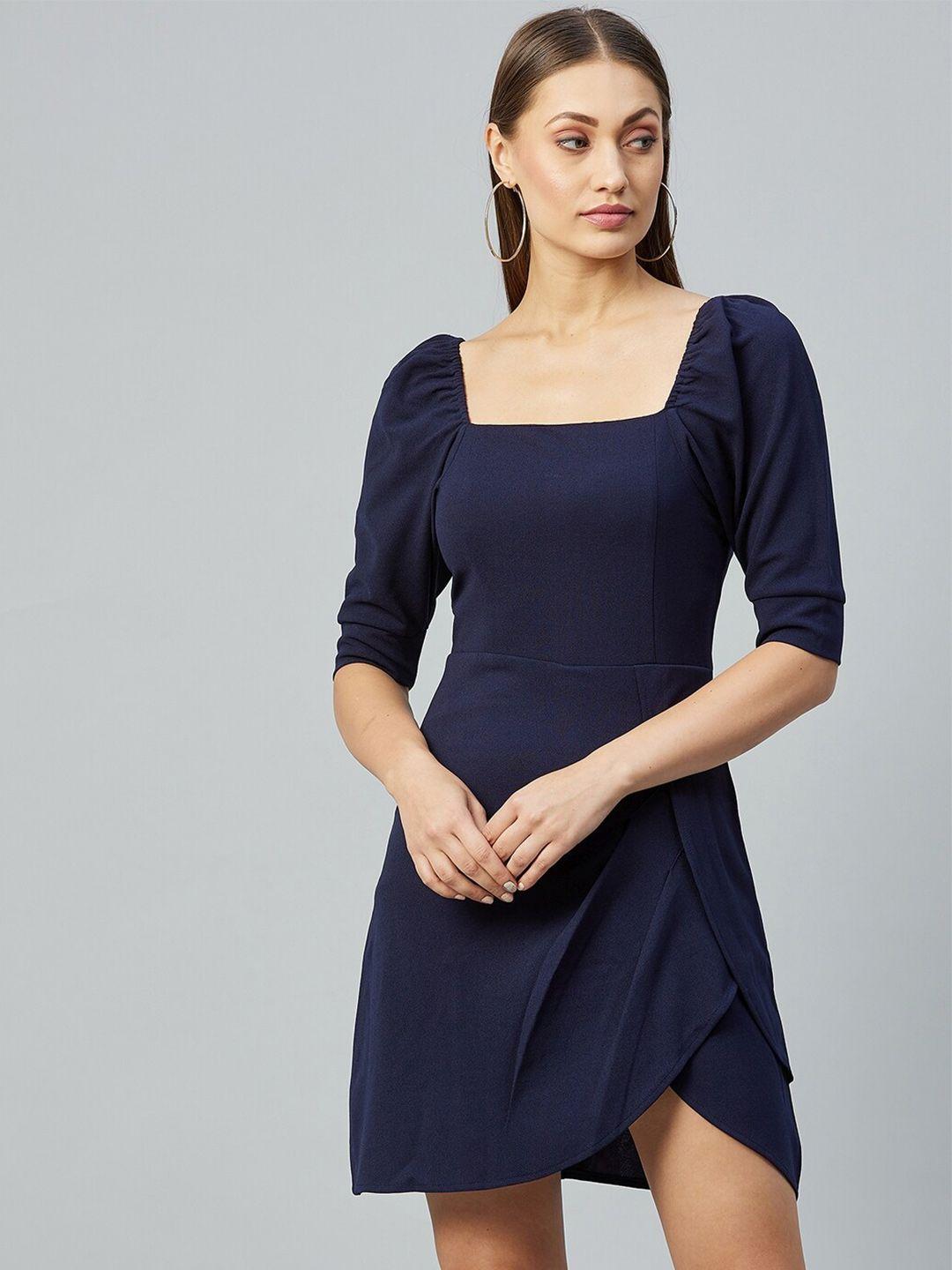 marie claire navy blue sheath dress