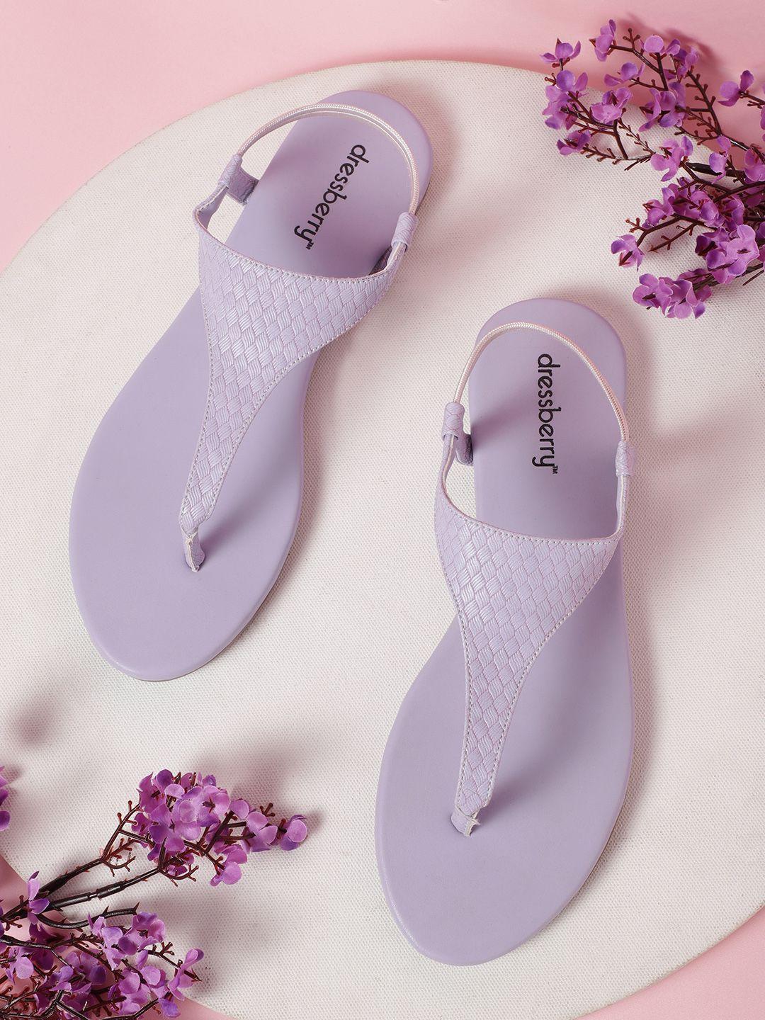 dressberry women lavender textured open toe flats